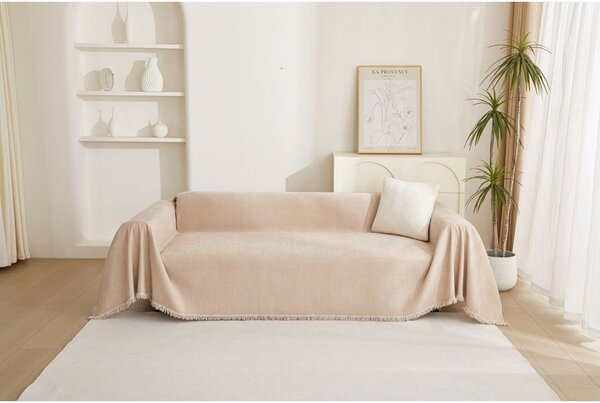 Copridivano beige per divano a 4 posti Talo – Filumi