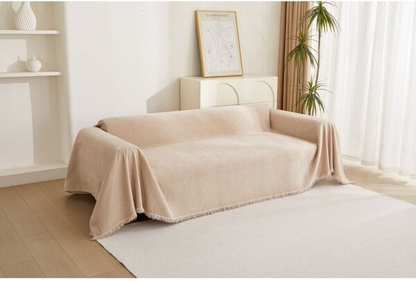 Copridivano beige per divano a 4 posti Talo – Filumi