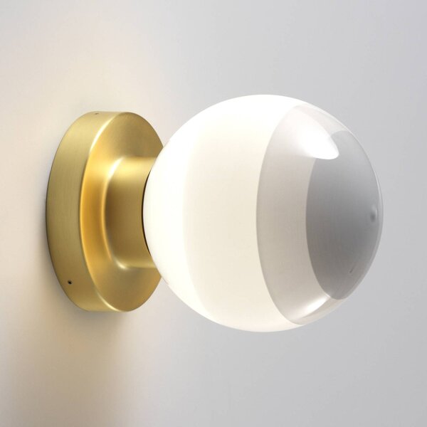 MARSET Applique da parete di design Dipping Light A2, dimmerabile, Ottone / Oro, Soggiorno / Sala da pranzo, Metallo, Design, Applique