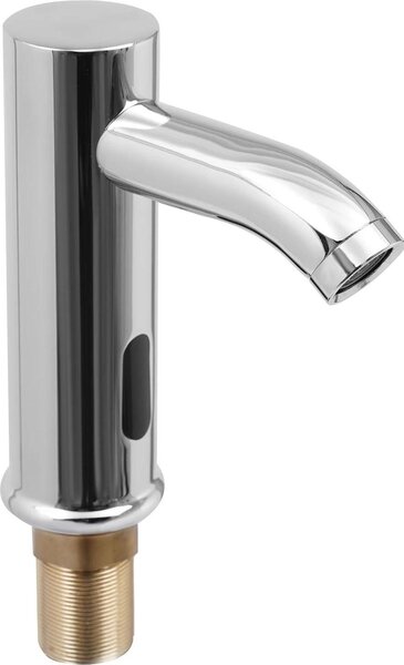 Rubinetto con sensore a infrarossi senza contatto - Rubinetto per lavabo - Acqua fredda, montaggio a filo, corpo in metallo, otturatore in acciaio inossidabile - Kaki