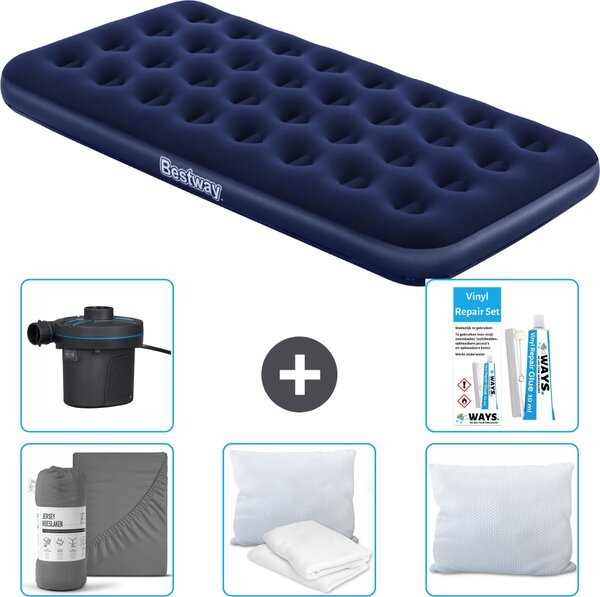 Materasso gonfiabile Bestway - 1 persona - 99 x 188 x 22 cm - Blu - Accessori inclusi