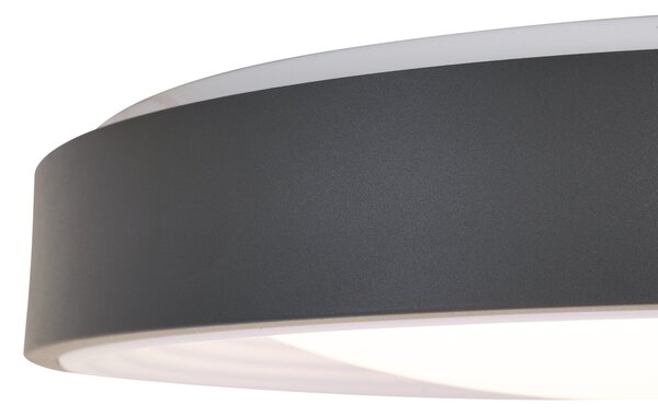 Plafoniera moderna grigia con bianco 38cm incl. LED dimmerabile RGB - Kanton
