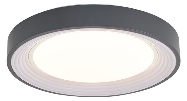 Plafoniera moderna grigia con bianco 38cm incl. LED dimmerabile RGB - Kanton