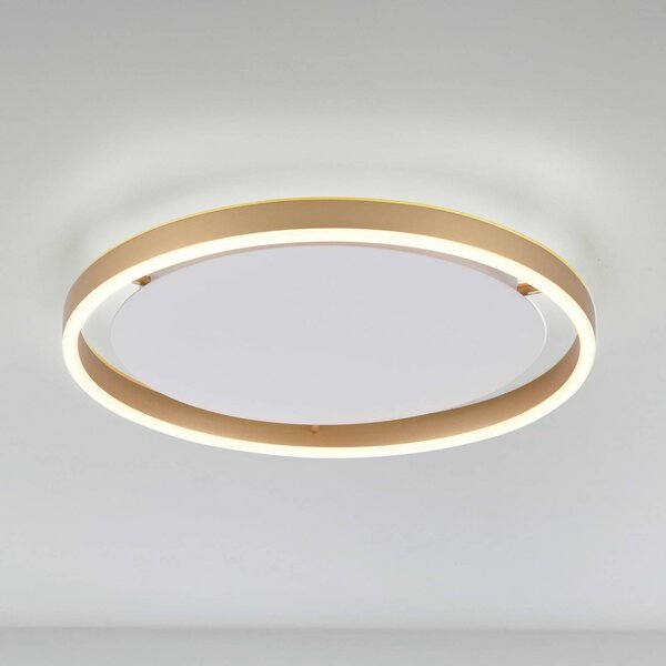 JUST LIGHT. GmbH Plafoniera a LED Ritus, dimmerabile, Bronzo / Ottone antico, Soggiorno / Sala da pranzo, Alluminio, Moderno, Plafoniera LED