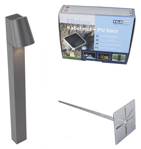 Lampada da esterno moderna in piedi antracite con LED - UMA