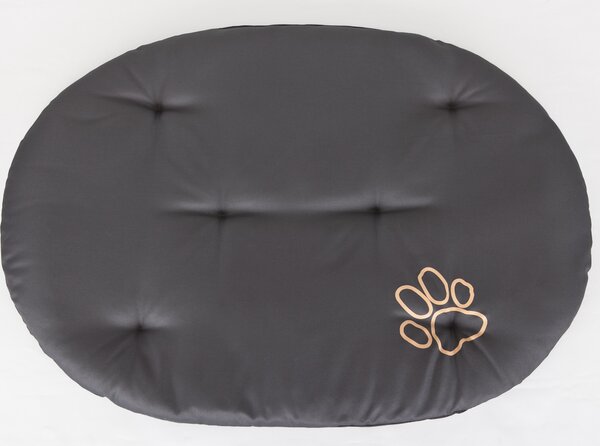 Cuscino ovale per cani R9 - 87×62 cm, cuscino per animali domestici robusto e lavabile, OEKO-TEX, ideale per cani di taglia grande | grigio