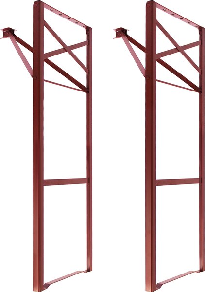 Natural Goods Berlin telaio per mobili BIERZELT, set per tenda da birra fai da te, telaio per tavolo pieghevole, telaio per panca, set per tendone, acciaio inox, H100,5 x L43cm - tavolo da bar, rosso scuro, 2 pezzi