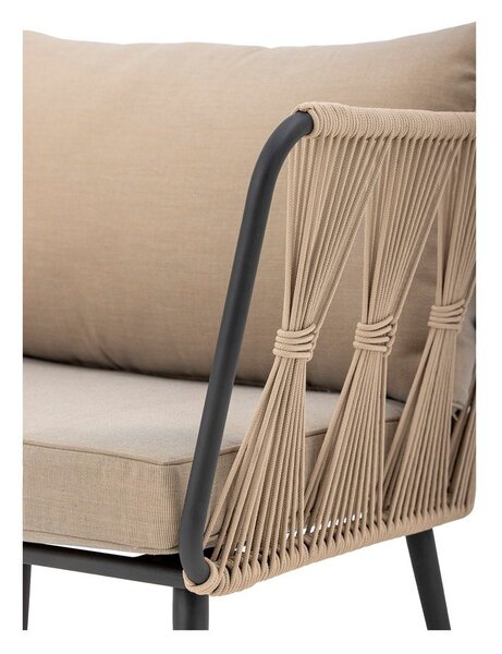 Poltrona da giardino imbottita beige Pavone - Bloomingville