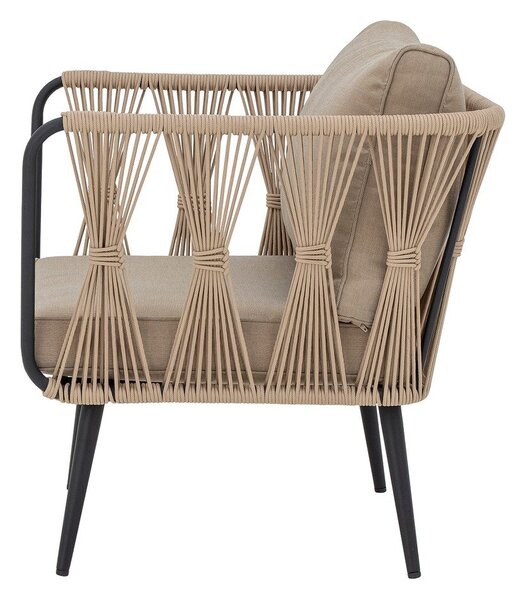 Poltrona da giardino imbottita beige Pavone - Bloomingville