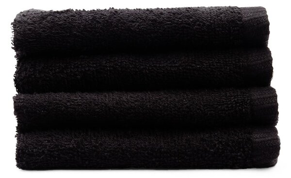 Set di asciugamani con asciugatura rapida e tipo terry neri in cotone 4 pz 30x30 cm Quick Dry – Catherine Lansfield
