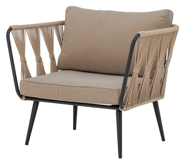 Poltrona da giardino imbottita beige Pavone - Bloomingville