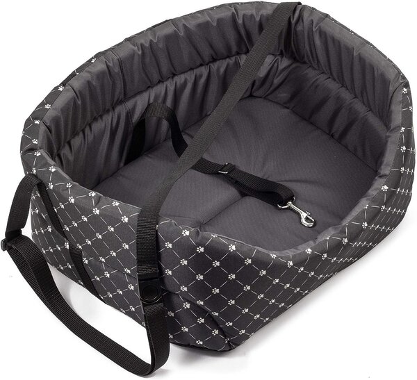 Seggiolino per cani Seggiolino per cani Borsa per cani nera con motivo L