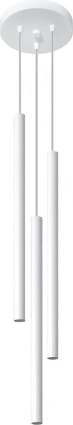 Lampada a sospensione PASTELO 3P bianco 3xG9 8W acciaio 90x20x20cm Sollux Lighting