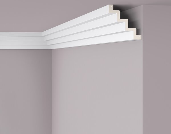 Modanatura del soffitto NMC Z51 ARSTYL Noel Marquet Battiscopa decorativo Battiscopa decorativo moderno bianco 2 m