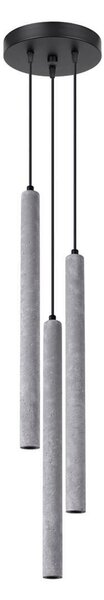 Lampada a sospensione PASTELO 3P in cemento 3xG9 8W calcestruzzo 115x19.5x19.5cm Sollux Lighting