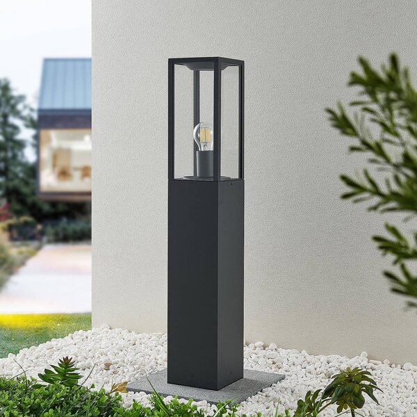 Lampioncino da giardino Peldar Lindby, dimmerabile, Nero, Alluminio, Moderno, Lampada da esterni