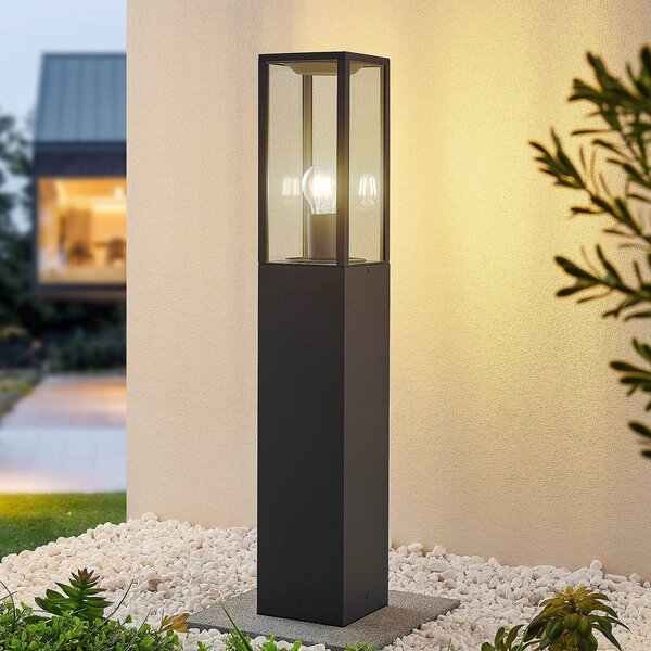 Lampioncino da giardino Peldar Lindby, dimmerabile, Nero, Alluminio, Moderno, Lampada da esterni