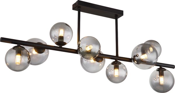 Globo Lighting plafoniera in metallo nero opaco, 9x G9 LED