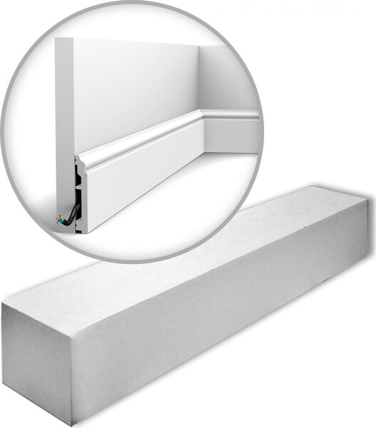 Modanature per pavimenti Orac Decor AXXENT SX173-RAL9003-box 1 cartone con 20 modanature decorative 40 m