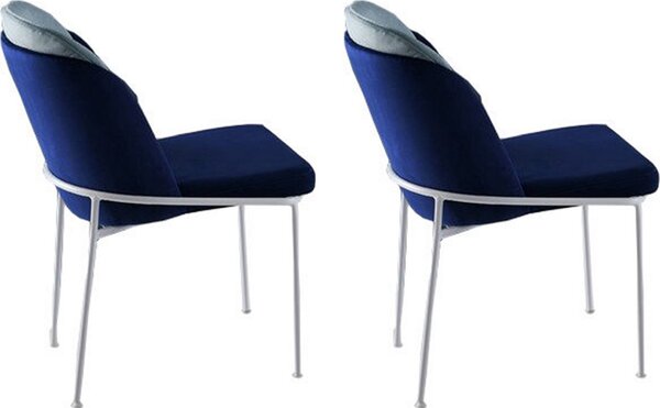 Skye Decor, Dore 182 V2, set di sedie (2 pezzi), blu scuro, 100% METALLO, 54 x 55 x 86 cm