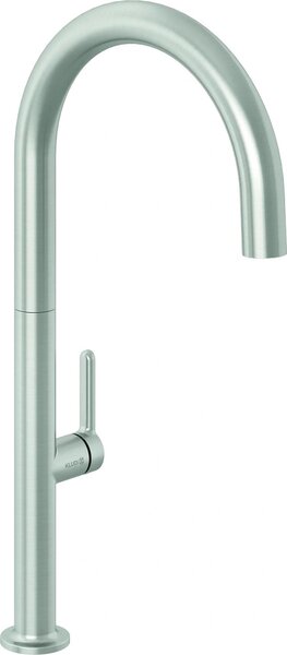 Kludi AUREA, miscelatore monocomando per lavello, comando laterale, finitura in acciaio inox, nichel, 1 pezzo