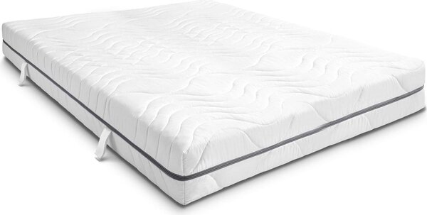Materasso viscoelastico a 7 zone Sleezzz Smart 140 x 200 cm, altezza 18 cm, livello di rigidità H3 con schiuma a memoria d'aria