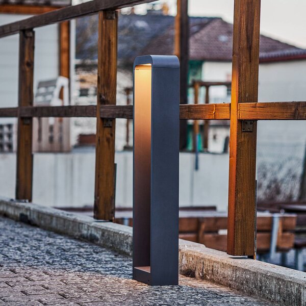 Lampioncino da giardino Emima Lindby, Nero, Alluminio, Moderno, Lampada LED da esterni