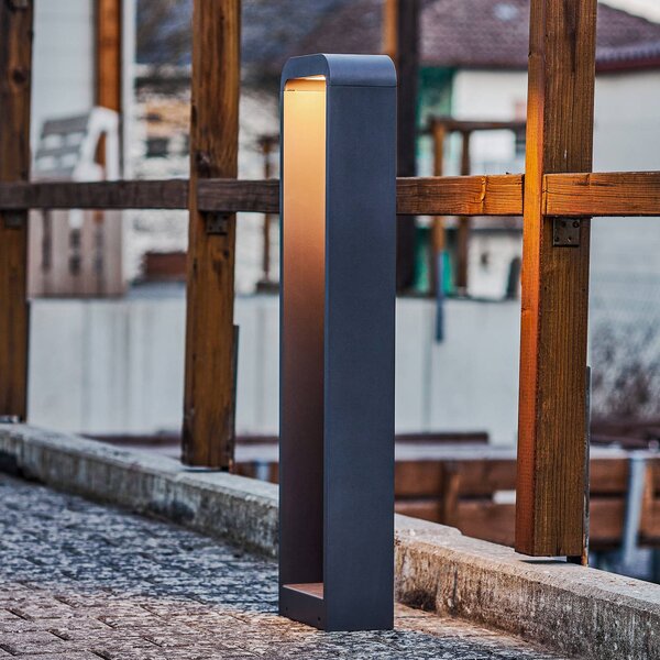Lampioncino da giardino Emima Lindby, Nero, Alluminio, Moderno, Lampada LED da esterni