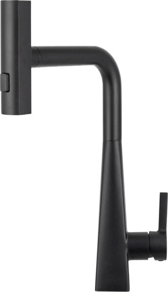 Rubinetto da cucina - Estraibile - Acciaio inox 304 - Bocca girevole - Cartuccia in ceramica - Attacco G3/8 (0,95 cm) - Montaggio su lavello - Nero