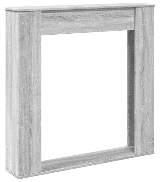 Cornice per Camino Grigio Sonoma 100x20x100 cm in Truciolato