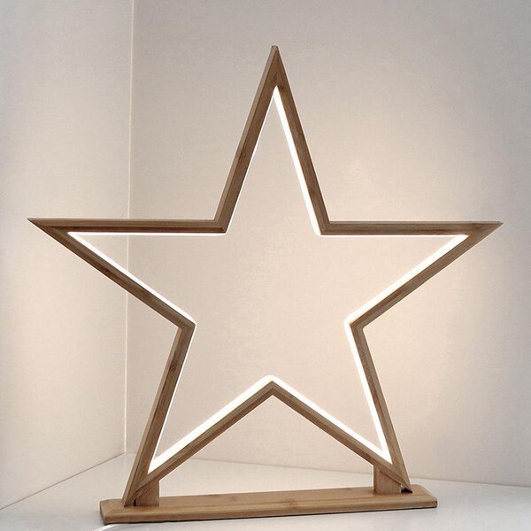 Stella di Natale decorativa a LED - 52 cm - lampada a sospensione in bambù decorazione della finestra