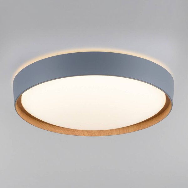 Q-Smart-Home Plafoniera smart Q-EMILIA, dimmerabile, Alluminio / Grigio / Zincato, Soggiorno / Sala da pranzo, Metallo