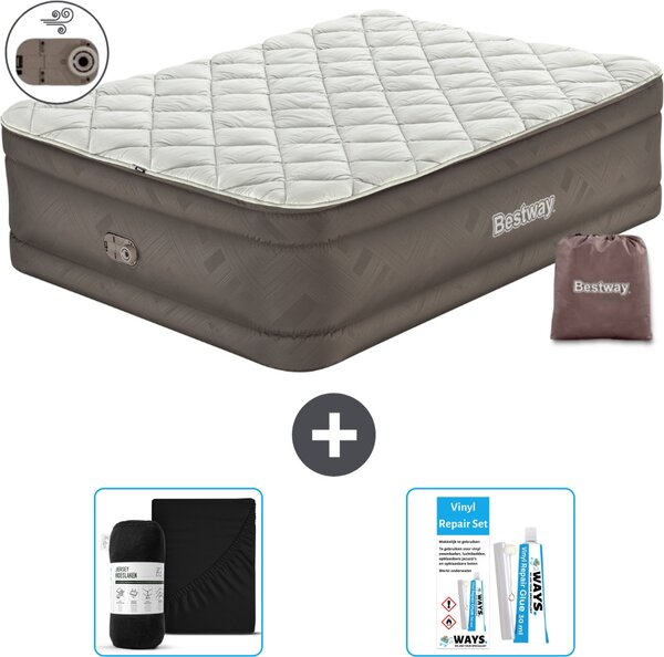Materasso gonfiabile Bestway - 2 persone - 152 x 203 x 51 cm - Marrone - Accessori inclusi