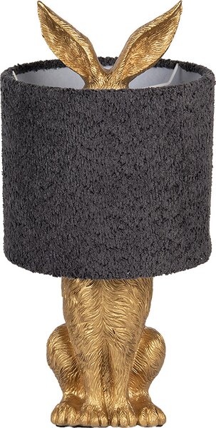 Clayre & Eef Lampada da tavolo Rabbit Ø 20x43 cm Plastica color oro