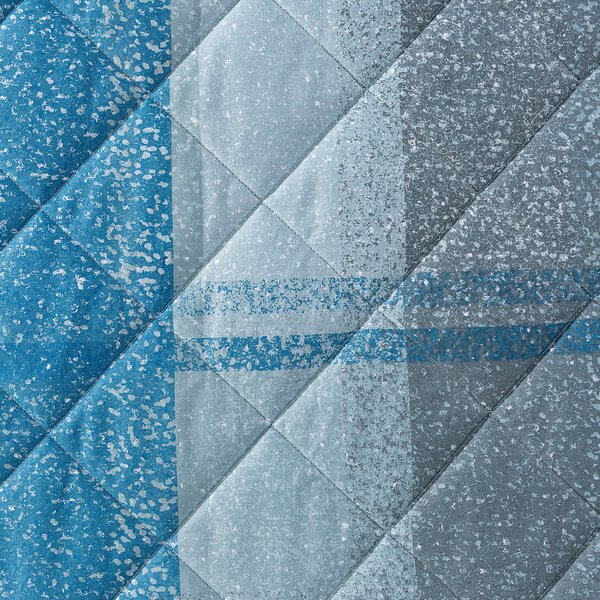 Copriletto Primaverile SINGOLO Smith BLU Cotone Caleffi