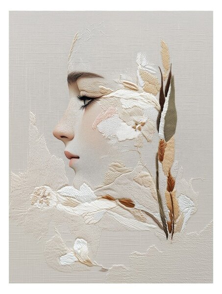 Dipinto 60x80 cm Stitched Bloom – Styler