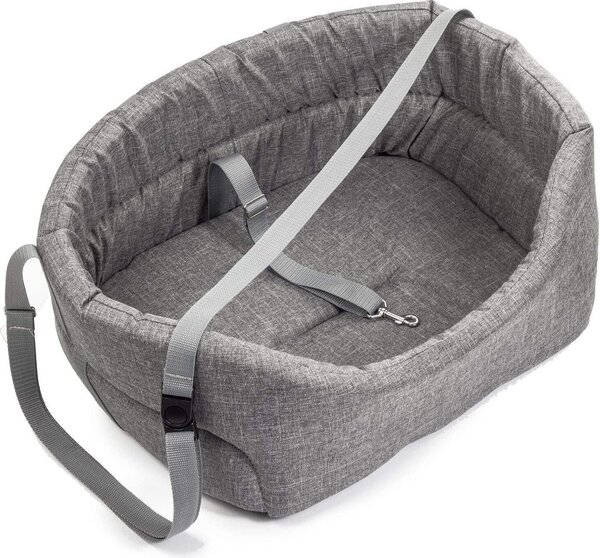 Seggiolino per cani Seggiolino per cani Seggiolino per cani Borsa per cani Grey Faux Linen S