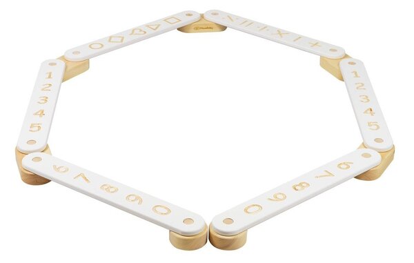 Trave di equilibrio montessori bianca in pino massiccio 10x408x5 cm Montessori – Meowbaby