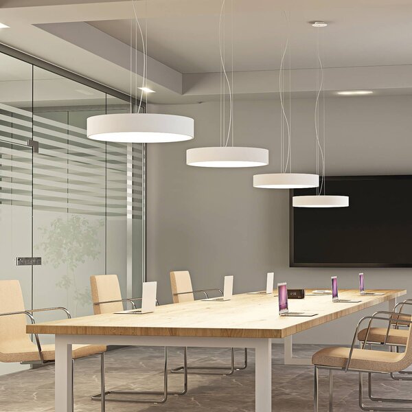 Arcchio Lampada LED a sospensione Noabelle, Ø 60 cm, bianca, metallo Noabelle Arcchio, dimmerabile, Bianco / Opale, Cucina, Metallo, Moderno