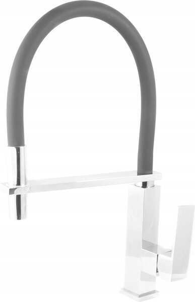 Granitan | Rubinetto da cucina Look - Nero - Altezza 420 mm - Bocca estraibile - Rotazione a 360°