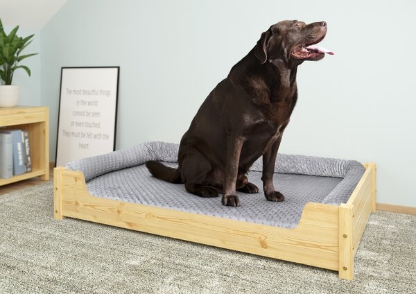 Letto accogliente per animali extra large 120x70 cm, pino naturale V-30.32-K-120x70