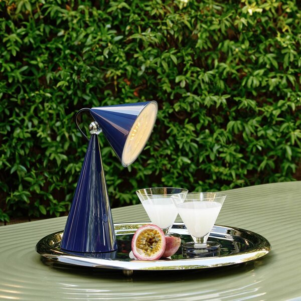 Tom Dixon Lampada da tavolo POSE, dimmerabile, Blu, Soggiorno / Sala da pranzo, Plastica, Design, Lampada da tavolo