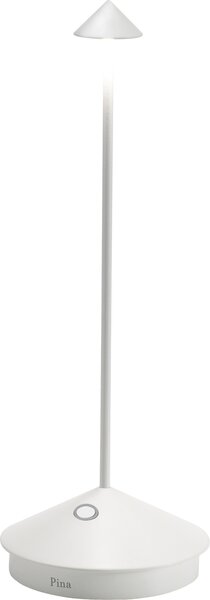 Lampada a led da tavolo Pina Pro Bianca ricaricabile e dimmerabile senza fili Zafferano