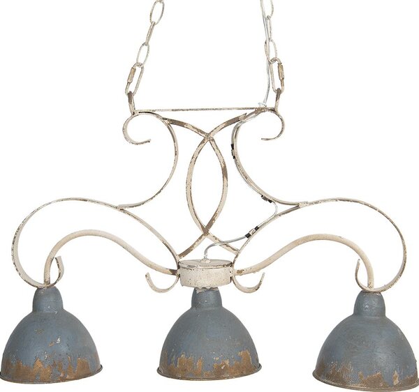 Lampada a sospensione Clayre & Eef 60x15x42 cm Ferro grigio