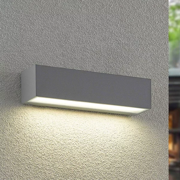 Applique da esterni a LED Lengo Arcchio, Alluminio / Grigio / Zincato, Alluminio, Moderno, Applique LED da esterni