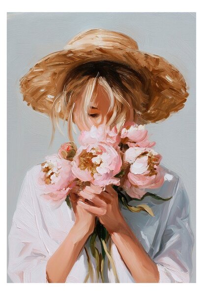 Quadro con elementi dipinti a mano 70x100 cm Estelle – Styler