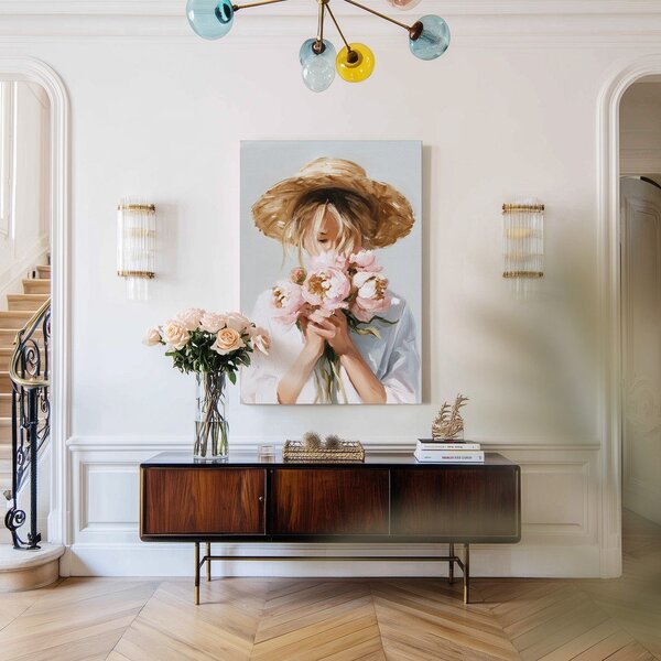 Quadro con elementi dipinti a mano 70x100 cm Estelle – Styler