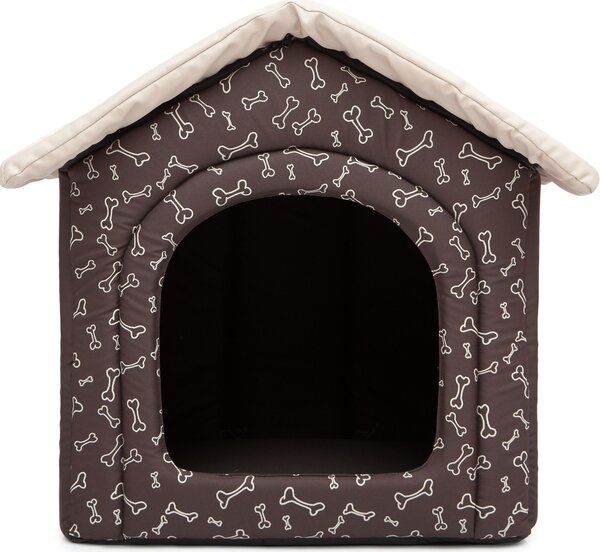 Cuscino per cani Cuccia per cani Letto per animali domestici Letto per gatti - Standard - 38 x 38 x 32 cm [Taglia: R1] - Marrone con osso