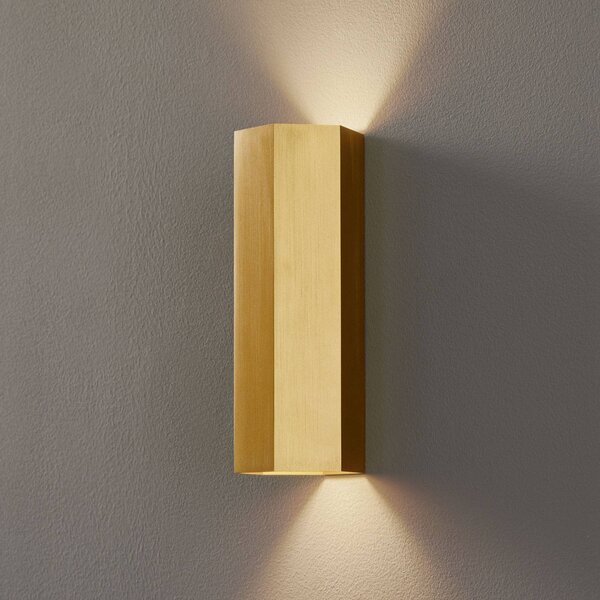 Wever & Ducré Lighting Applique da parete Hexo mini, dimmerabile, Ottone / Oro, Soggiorno / Sala da pranzo, Alluminio, Moderno, Applique