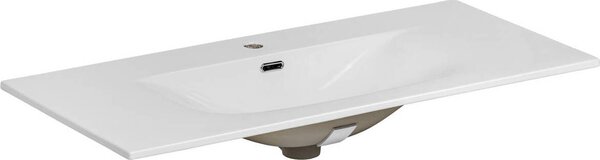 Lavabo Da Mobile A Vasca Singola 100 Cm – Bianco Lucido